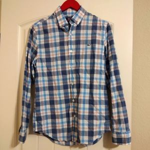 Vineyard Vines Men's Small Plaid Preppy Button Up Long Sleeve Shirt B